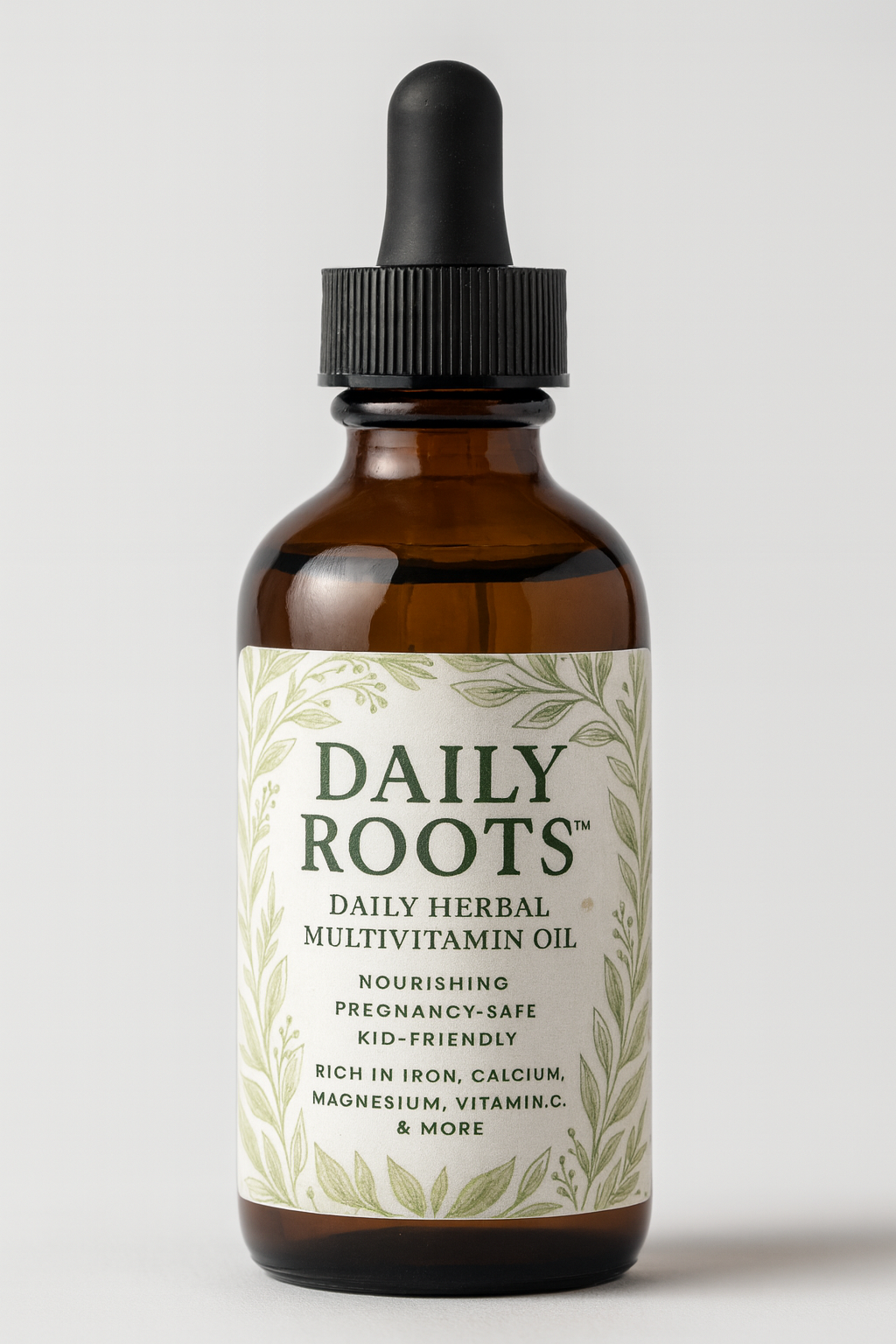 Daily Roots™ – Herbal Multivitamin Body Oil | Energy, Immunity & Wellness Support