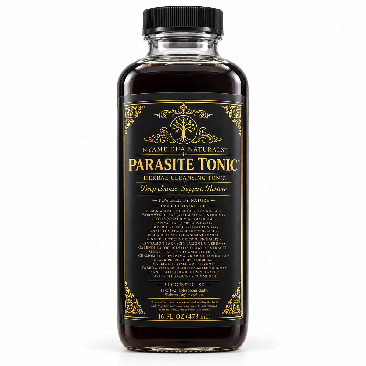 Intensive Parasite Cleanse Tonic | Nyame Dua Naturals™ Glycerite Concentrate | Gut & Digestive Cleanse Support